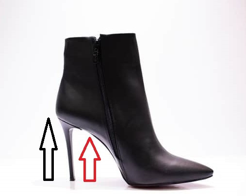 stiletto heeled boot black for women